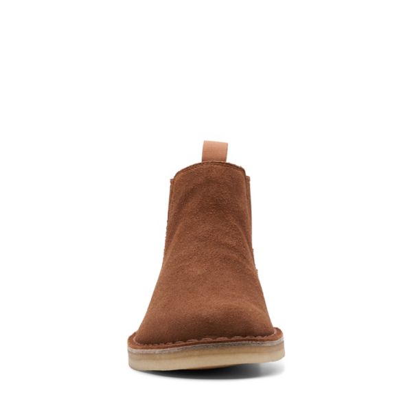 Clarks Mens Desert Chelsea Chelsea Boots Cola Suede | UK-3671529